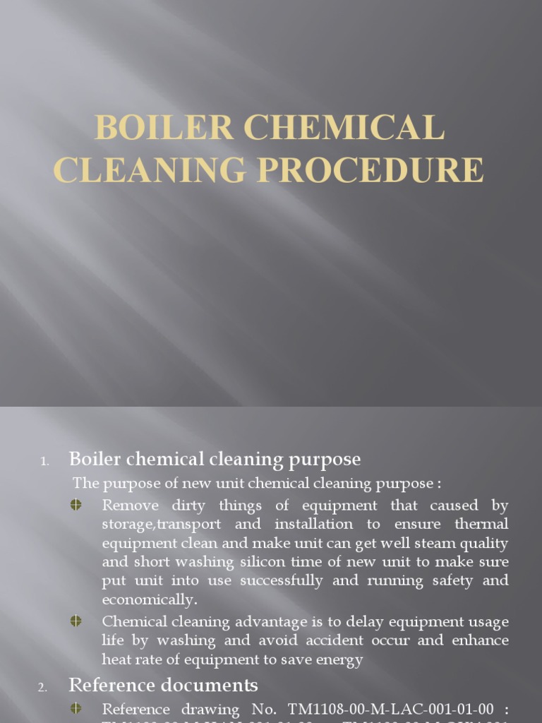 Boiler Chemical Cleaning Procedure PDF Boiler Steam