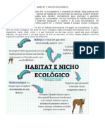 Meu Material Sobre HABITAT X NICHO ECOLÓGICO