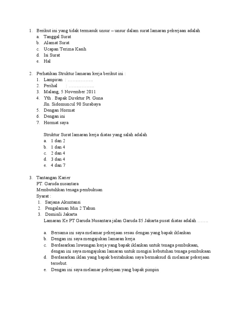 Soal Bahasa Indonesia Kelas Xii Pdf
