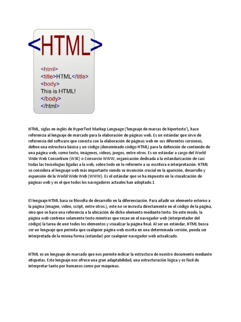 HTML 2.0 | Descargar gratis PDF | HTML | Página web