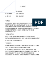 PE Group Activity Script