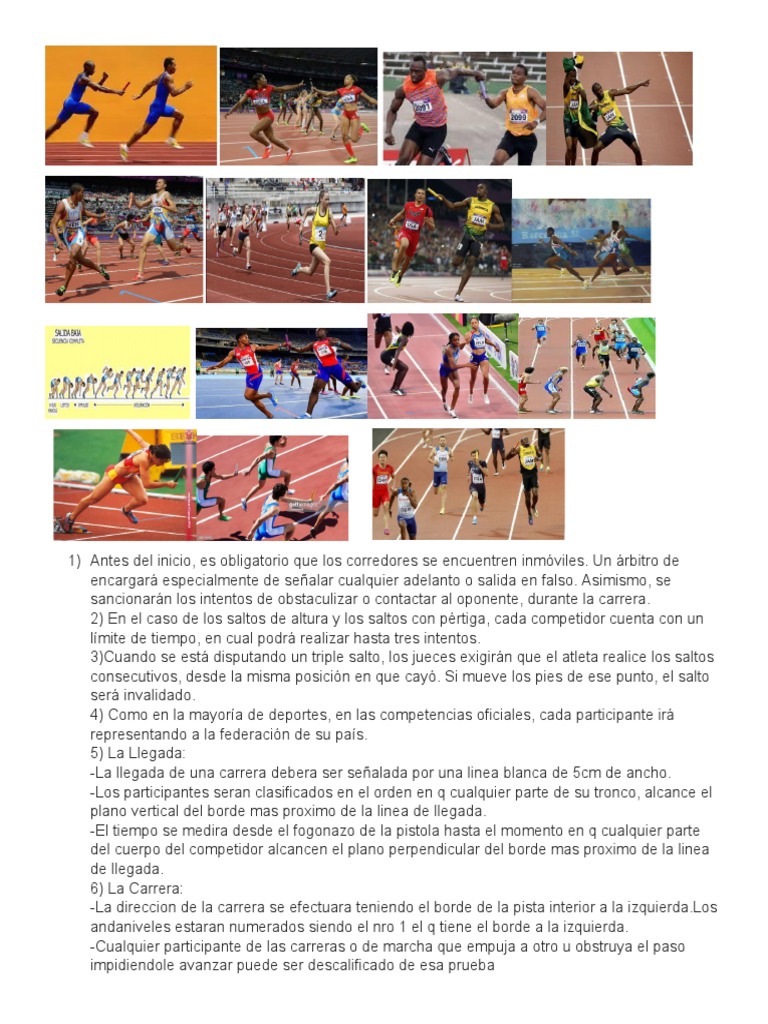 Reglas Básicas del Atletismo | PDF | Deporte del atletismo | Juegos de ...