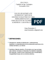 Uso de La Geoquimica de Supericie y Metodos Geofisicos Electricos Como Herramientas en La Exploracion de Yacimientos Auriferos