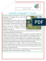 Atividade de Geografia 1 Unidade 4 Ano 04 de Marco