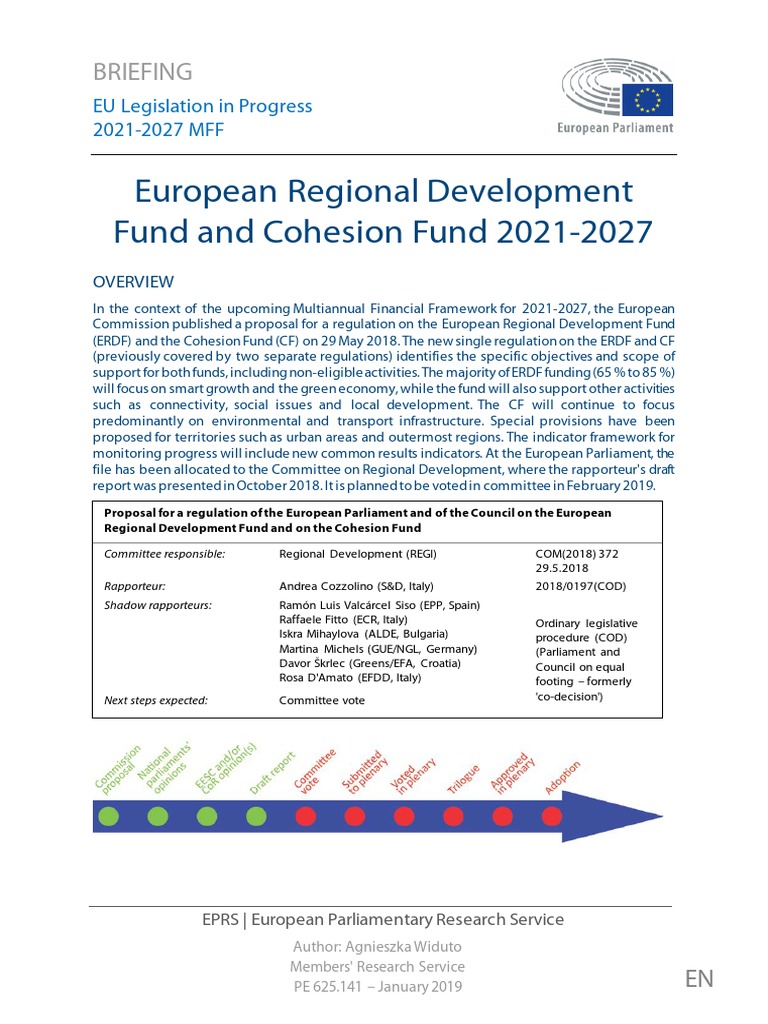 European Cohesion Funds : 2021-2027: Cohesion policy EU budget initial ...