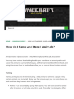 How Do I Tame and Breed Animals? - Home
