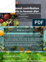 Nutritional Contribution of Fruits in Human Diet: Presented To