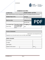 Assignment Cover Sheet Qualification Module Number and Title