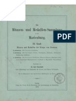 Die Münzen- und Medaillen-Sammlung in der Marienburg. Bd. III: Münzen und Medaillen der Könige von Preussen. 3. Abth.: Die Provinz Schlesien ; 4. Abth.: Die Provinzen Posen, Pommern, Sachsen, Hannover, Schleswig-Holstein ; 5. Abth.: Die Provinzen Westfalen, Hessen-Nassau, Rheinprovinz, sowie Moresnet, Hohenzollern, Ansbach u. Bayreuth, Neuenburg / bearb. von Emil Bahrfeld ; unter Mitw. von Geheimrath Dr. Jaquet und Pfarrer Schwandt