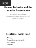 Human Behavior and The Interior Environment