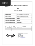 Manual FOR Cooling Tower: Installation, Operation and Maintenance