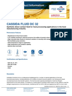 Cassida Fluid DC 32: Synthetic Direct Contact Fluid For Food Processing Applications in The Food Manufacturing Industry