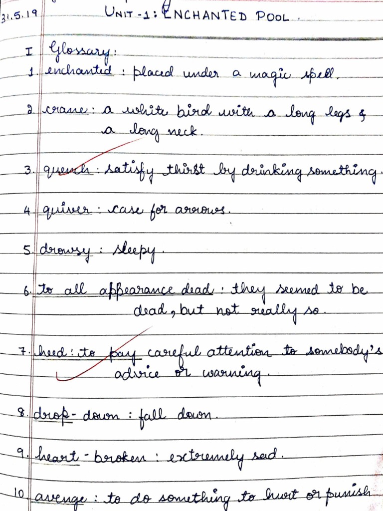 Enchanted Pool Notes Pdf