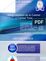 Aseguramiento de La Calidad y Calidad Total 2014. Fin