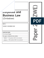 Corporate and Business Law: (Zimbabwe)