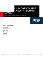 Adult All in One Course Lesson Theory Technic Level 1: Table of Content