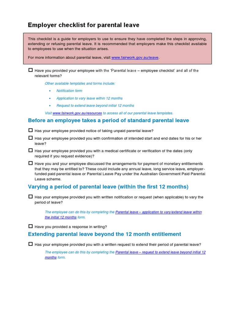 Employer Guide to Parental Leave | PDF | Parental Leave | Labor