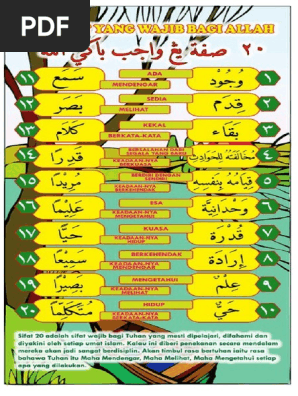 20 Sifat Wajib Allah 58bae06991938 Pdf