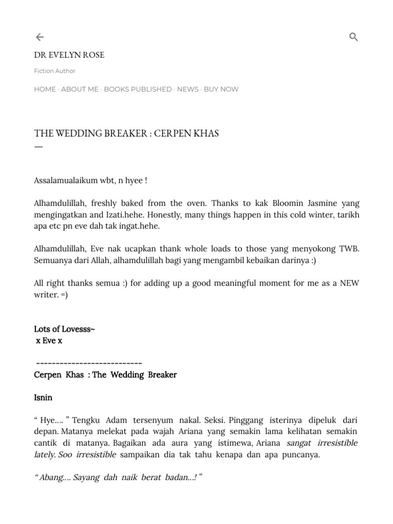 The Wedding Breaker Cerpen Khas Pdf