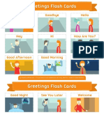 Greetings Flash Cards 2x3