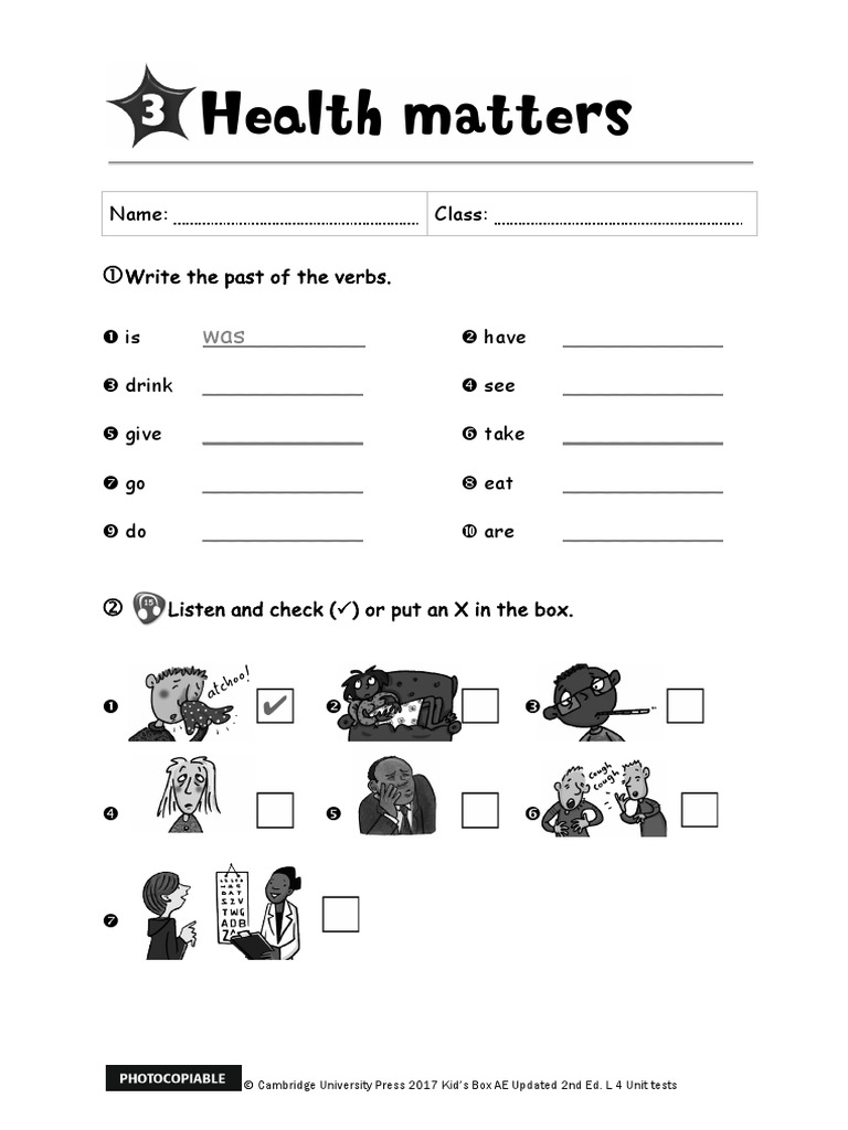 KB Be Level 4 Unit Test 3 | PDF