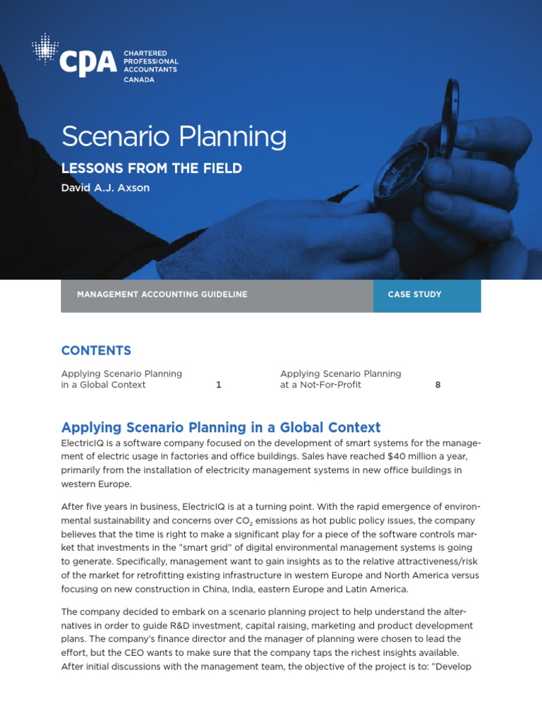 RG Scenario Planning Case Study May 2018 | PDF | Scenario Planning ...