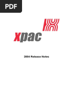 Xpac 2004 Release Notes