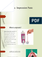 Alginate. Impression Paste