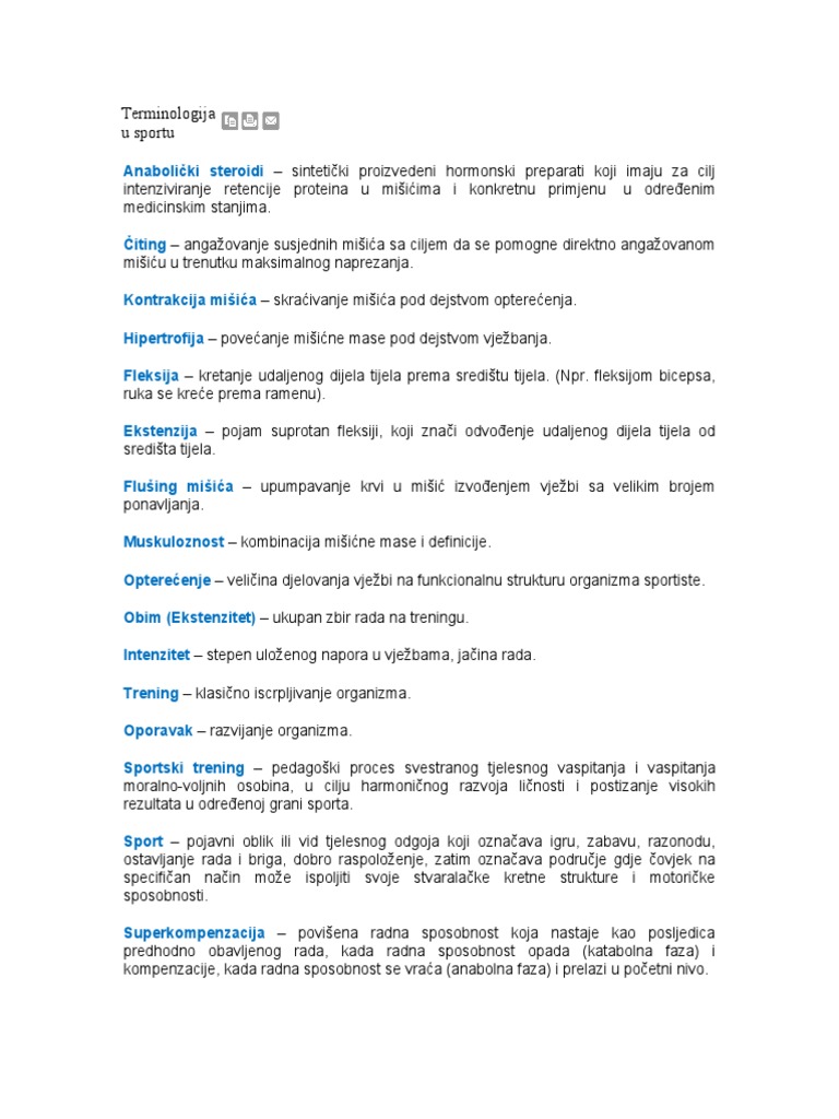 Terminologija U Sportu | PDF