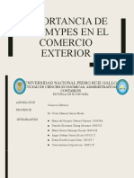 Importancia de Las Mypes en El Comercio Exterior.