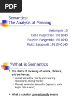 Semantics: The Analysis of Meaning