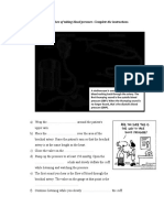 Describe The Procedure of Taking Blood Pressure. Complete The Instructions