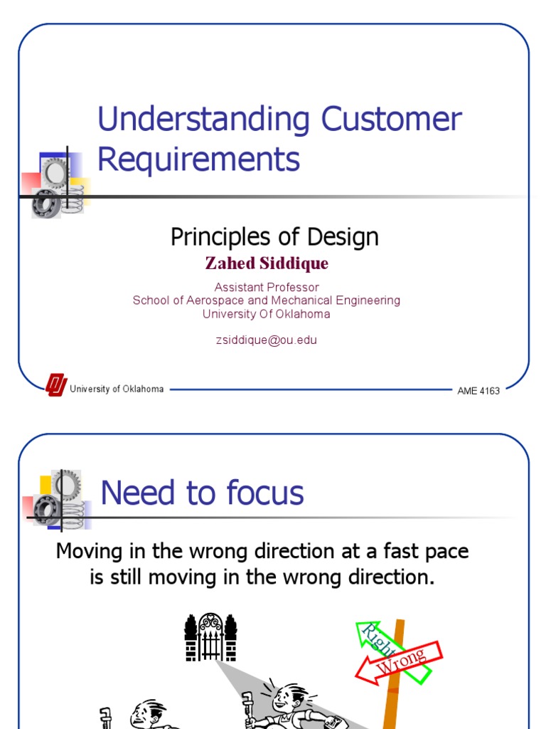 Understanding Customer Requirements: Principles of Design | PDF ...
