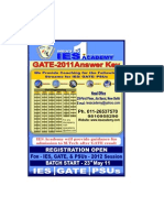 GATE 2011 Solution, Answer Key, Civil Engineering, IES Academy
