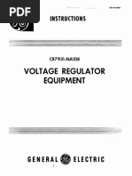 Voltage Regulator Equipment: Instructions