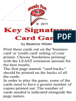 Key Signatures Key Signatures: Card Game Card Game
