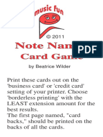 Note Names: Card Game