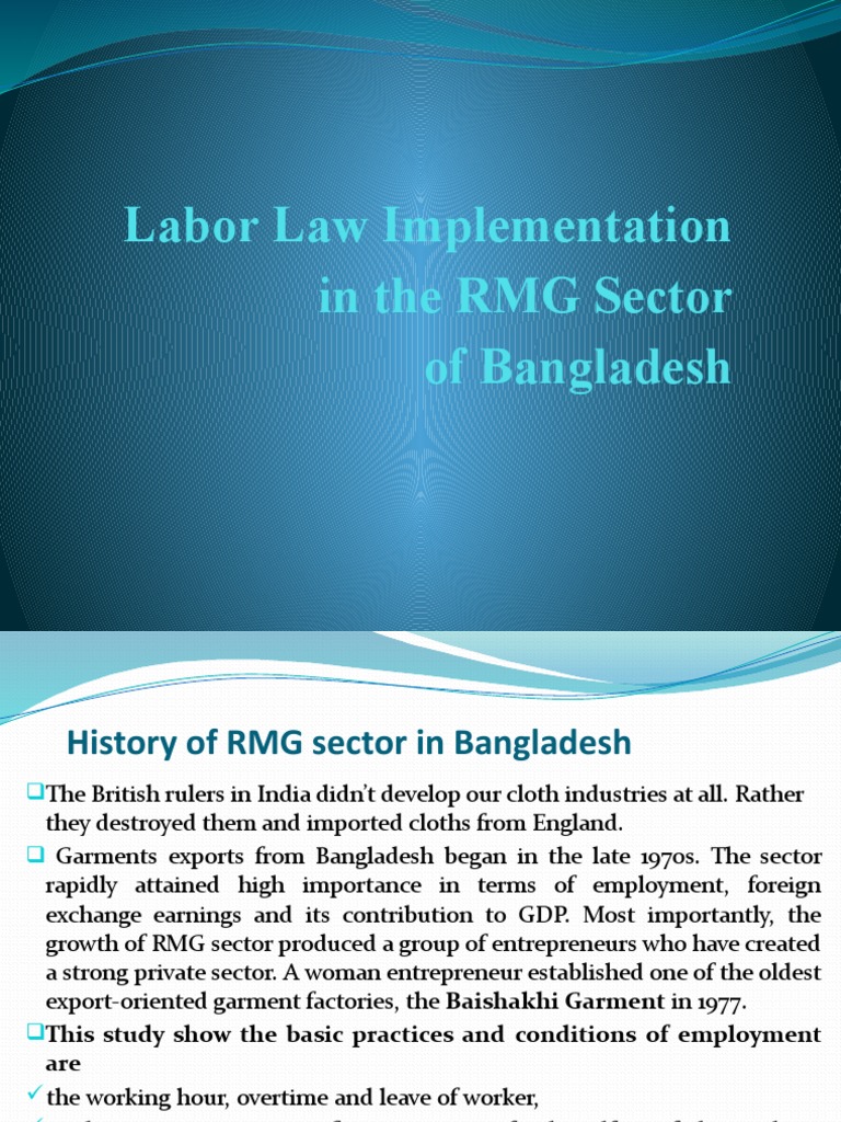 Labor Laws in Bangladesh's RMG Sector | PDF | Employment | Labour Law