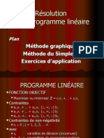 Résolution D'un Programme Linéaire