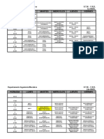 Horario clases ingeniería mecánica UTN FRD