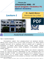 L01 MSC Chemistry SEM1V Analytical Chemistry