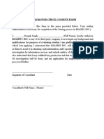 Background Check Consent Form