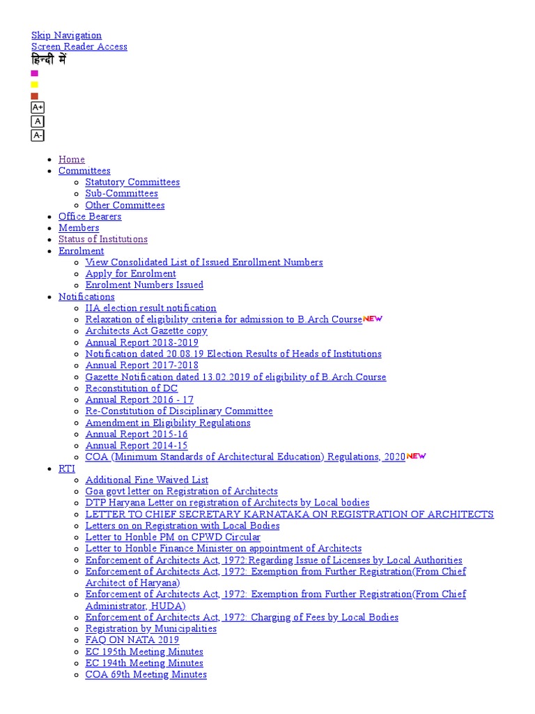 Standard of Architectural Services and Scale of Charges | PDF 
