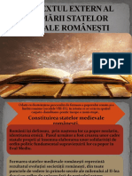 Contextul Extern Al Formării Statelor Feudale Românești