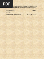 Maths 4004 November 2024 Paper1 | PDF