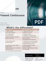 Present Simple and Present Continuous: English Class Madalina Popescu