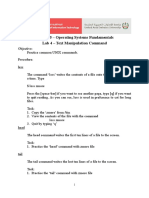 ITBP 315 - Operating Systems Fundamentals Lab 4 - Text Manipulation Command