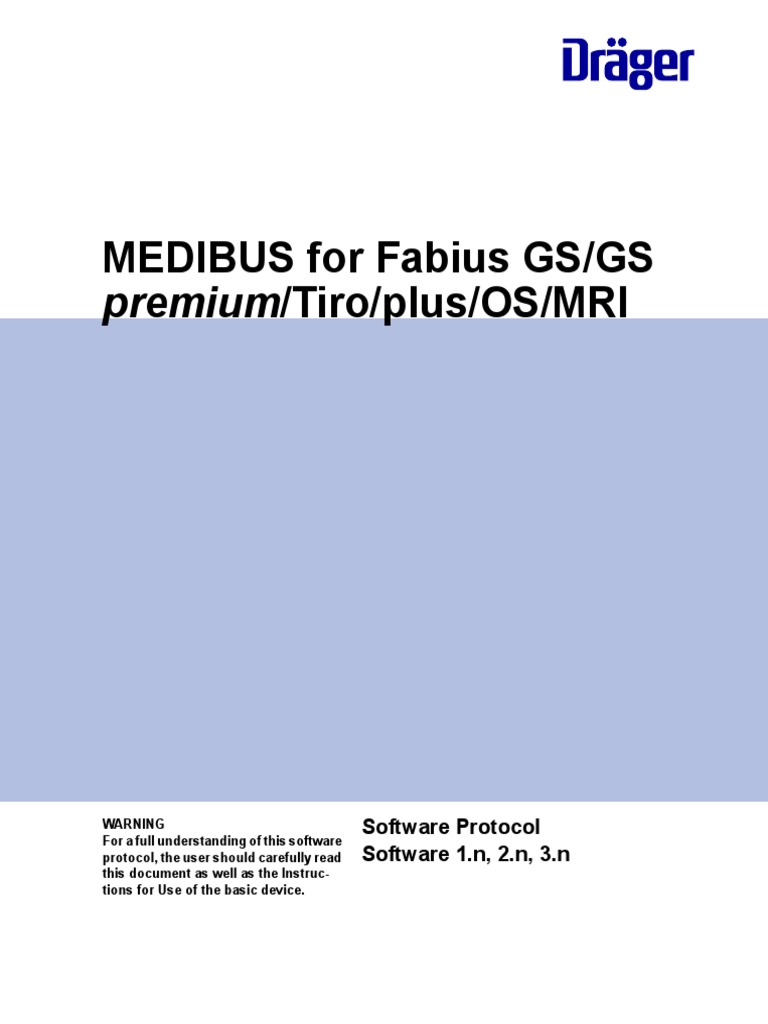 IfU Fabius Plus MEDIBUS For Fabius 9038530 | PDF