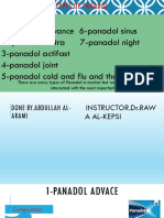 Types of Panadol: Advance, Extra, Actifast, Joint, Cold & Flu