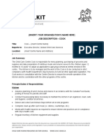TOOL: Sample Job Description (Cook) POSTED: October 2012